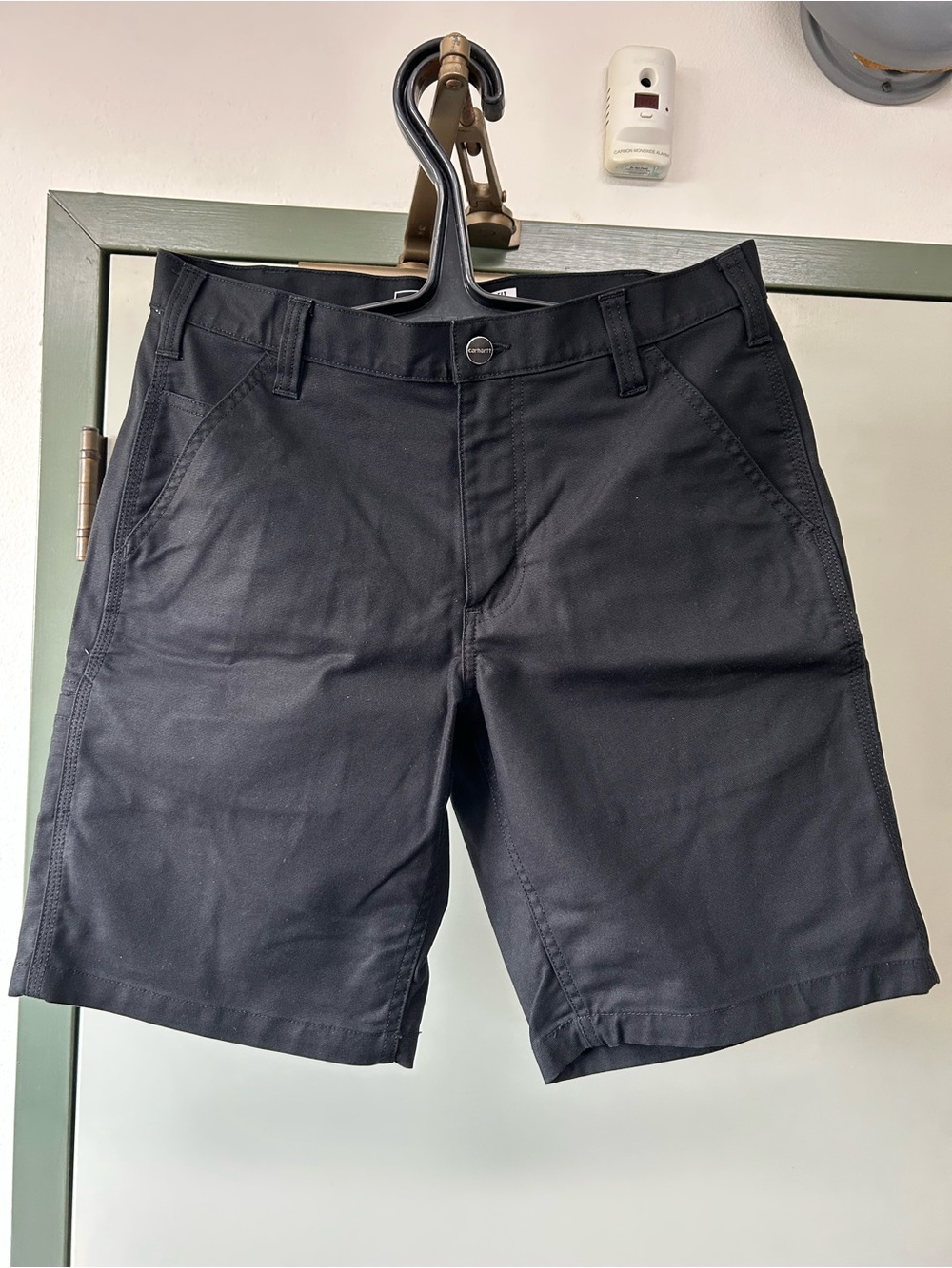 Carhartt Men's Black Flat-Front Work Shorts